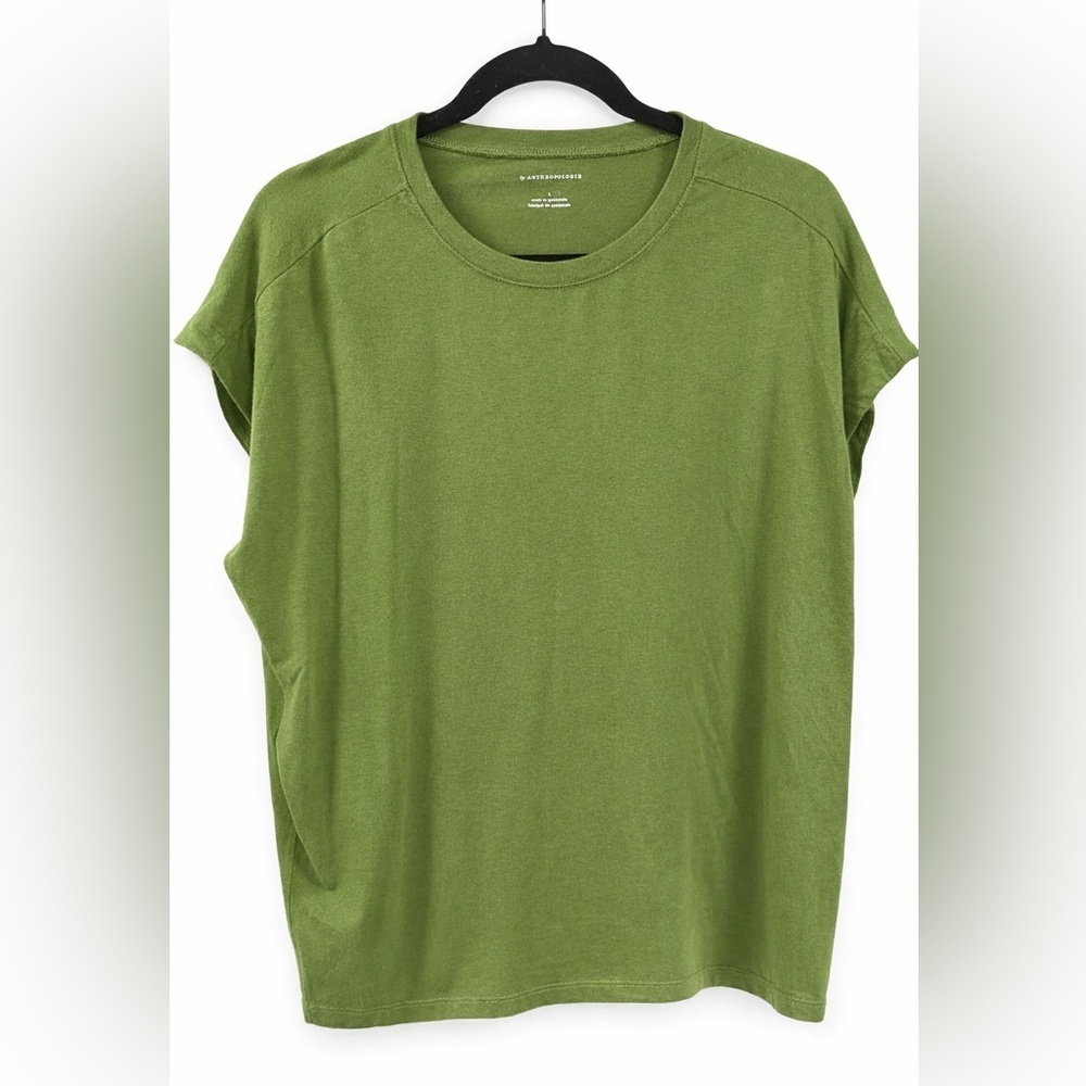 Anthropologie Olive Green Relaxed Tee 🌿 - Picture 2 of 3